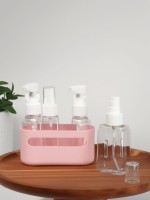 Набор для хранения, в контейнере, 4 предмета, цвет розовый/белый