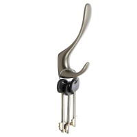 Крючок мебельный CAPPIO HEEL, двухрожковый, цвет графит