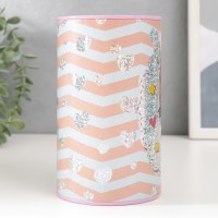 Копилка металл "Совята и сердечки" МИКС 15х8,5х8,5 см