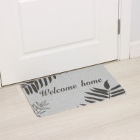 Коврик придверный Доляна Welcome home, 38×58 см, серый