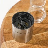 Мельница «Лоста», 17,5×5,3 см, двусторонняя, керамический механизм, цвет металлик