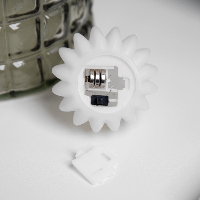 Светодиодная фигура «Свеча шарики» 6х6 см, батарейки AG13х3 (в комплекте), свечение теплое белое