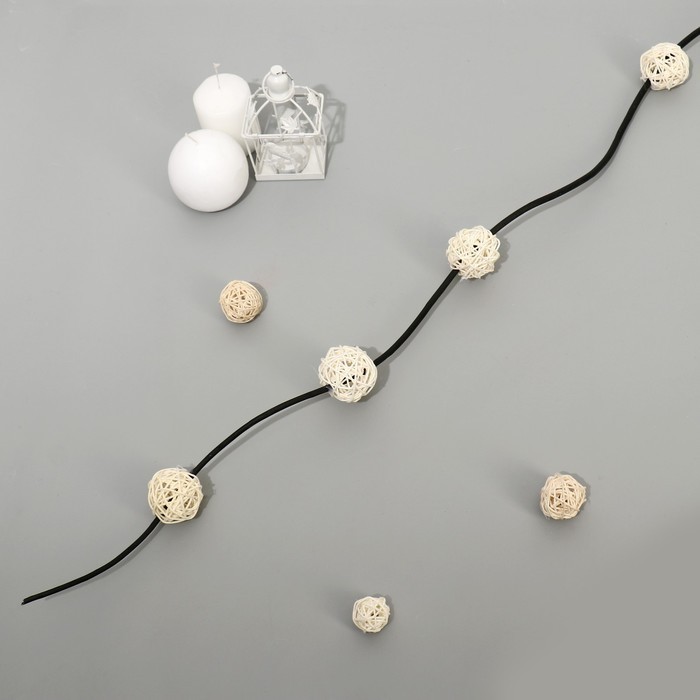 Декор тинги 150 см китте шарик d-3 см (фасовка 5 шт, цена за 1шт) микс