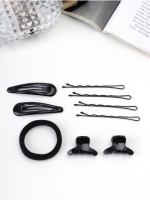 Набор для волос «Венди», резинка 5.5 см, 6 невидимок 5.5 см, 5 см, 2 краба 2.5 см, дуга, чёрный