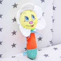 Погремушка на палочке «Ромашка», цвет МИКС