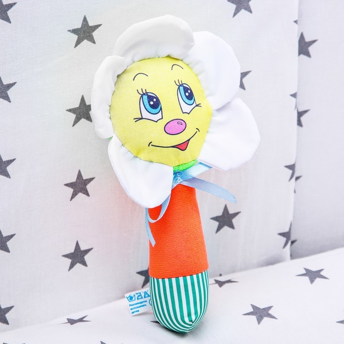 Погремушка на палочке «Ромашка», цвет МИКС Погремушка на палочке «Ромашка», цвет МИКС