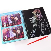 Гравюры для девочек «Холодное сердце», набор для творчества с заданиями, голографический фон, 5 гравюр