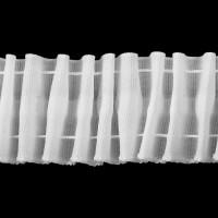 Шторная лента классическая, матовая, 4 см, 100 ± 1 м, цвет белый