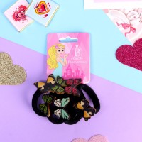 Резинка для волос "Деревяшечка" (набор 6 шт) бабочка