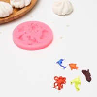 Молд «Морские друзья», 8,3×8,3×1 см, цвет МИКС