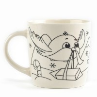 Кружка под раскраску с игрушкой «Новый год! Змея», 300 мл, набор для творчества, символ 2025