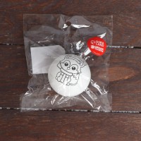 Ёлочные шары под раскраску на новый год «Лисичка», d=5.5 см, набор для творчества