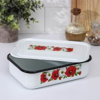 Лоток, 1,5 л, деколь МИКС, цвет белый