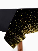 Скатерть «Конфетти» 137×183 см, чёрная