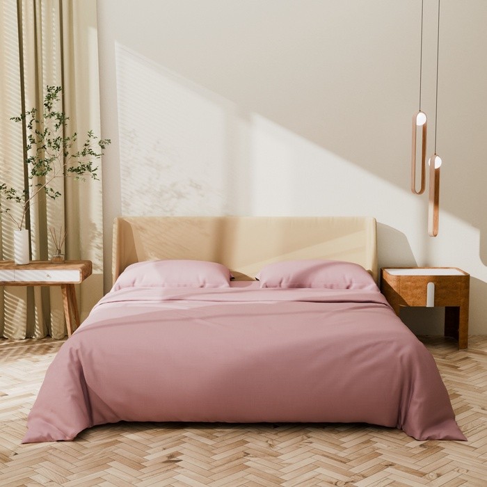 Постельное бельё Этель Дуэт Pink rose 143х215-2шт, 215х240, 50х70+3-2 шт, мако-сатин, 114г/м2