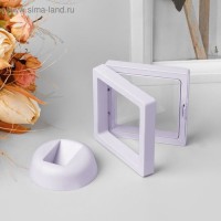 Подставка для украшений QF «Ромб», 11×11 см, цвет белый