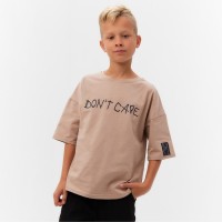 Футболка детская MINAKU, цвет бежевый, рост 158 см