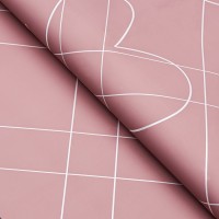 Пленка для цветов матовая, "С днём святого Валентина", 58х58см, пудра тёмная