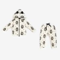 Костюм детский (толстовка, брюки) «Крошка Я. Еноты», белый, рост 62-68 см