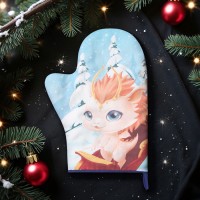 Варежка-Прихватка новогодняя "Этель" "Веселья и радости" 20х28 см, 100% хл, ватин 250 г/м2