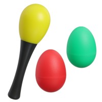 Набор погремушек Крошка Я «Перкуссионный маракас, 2 яичка», шейкеры, МИКС