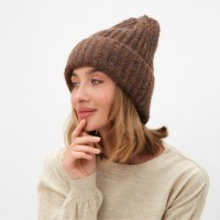 Шапка женская MINAKU, размер овер one size 52-58, коричневая