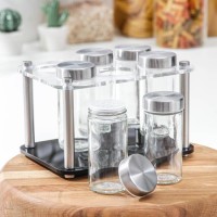 Набор для специй «Хай-тек», 6 предметов, 19×19×21,5 см, ёмкость, 90 мл, 4×9,5 см