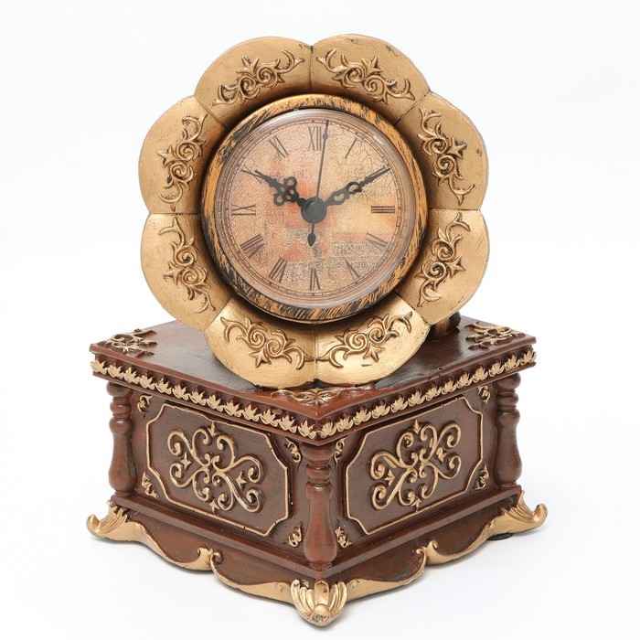 Часы настольные фигурные «Граммофон», дискретный ход, d-7 см, 20×25 см, АА