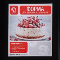 Противень Доляна «Ренард. Прямоугольник», 25×17×3 см, антипригарное покрытие, цвет красный