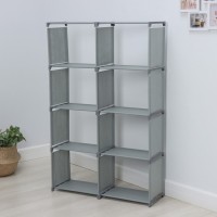 Стеллаж для хранения многофункциональный LaDо́m, 85×26×125 см, серый