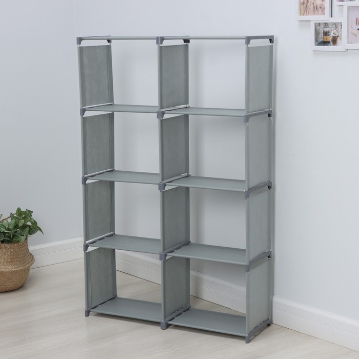 Стеллаж для хранения многофункциональный LaDо́m, 85×26×125 см, серый