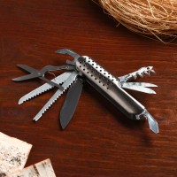 Нож швейцарский "Дорожный" 11в1 рукоять перфорированная