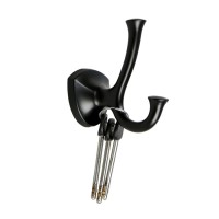 Крючок мебельный CAPPIO VALUE, двухрожковый, цвет черный