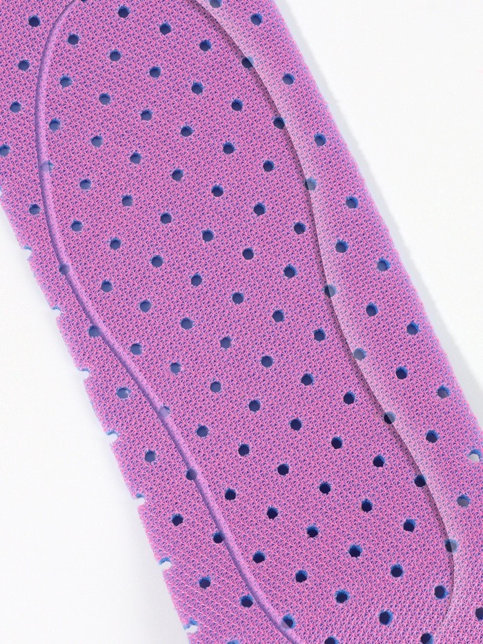 Стельки для обуви, дышащие, для вырезания, в рулоне, 150×9 см, фиолетовый/розовый