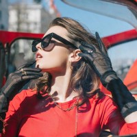 Серьги-кольца Princess дорожка, d=4,5 см, цвет белый в золоте