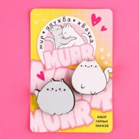 Значки деревянные, неразлучники «Мир Дружба Жвачка», 2 шт., 8 х 12 см.