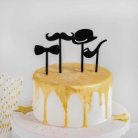 Набор топперов «Джентельмен», 4 шт, цвет чёрный