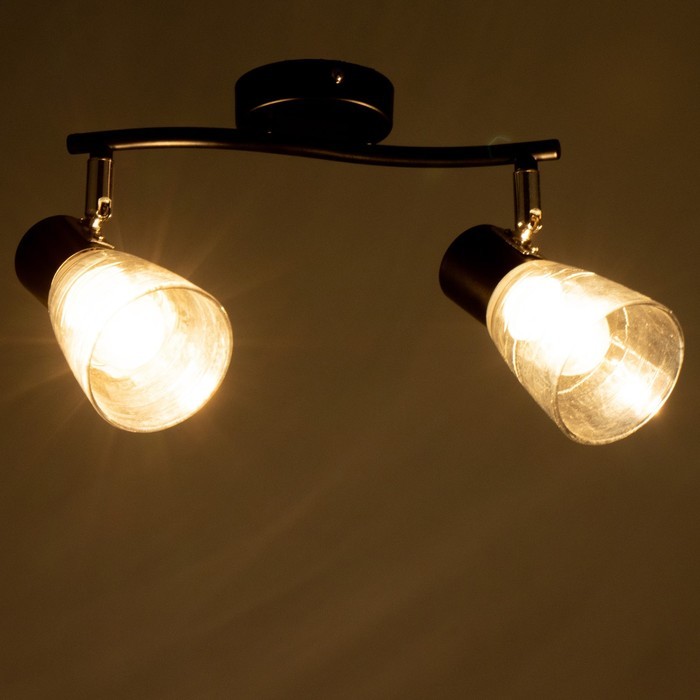 Люстра "Рондор" 2хЕ14 40Вт черный 34х17х17 см