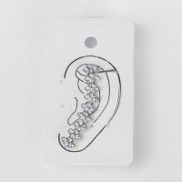 Серьга кафф «Дорожка», цвет МИКС