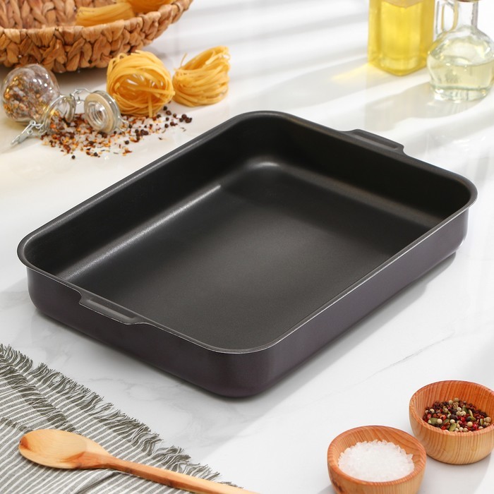 Противень Доляна Promo, 23×30 см, антипригарное покрытие, цвет бордовый