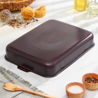 Противень Доляна Promo, 23×30 см, антипригарное покрытие, цвет бордовый