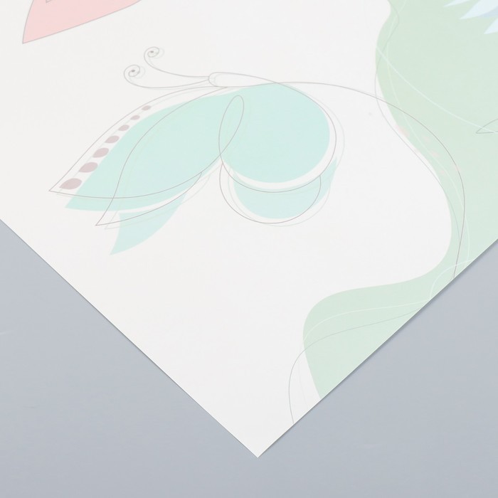 Бумага для скрапбукинга "Порхающие бабочки" плотность 180 гр 30,5х32 см