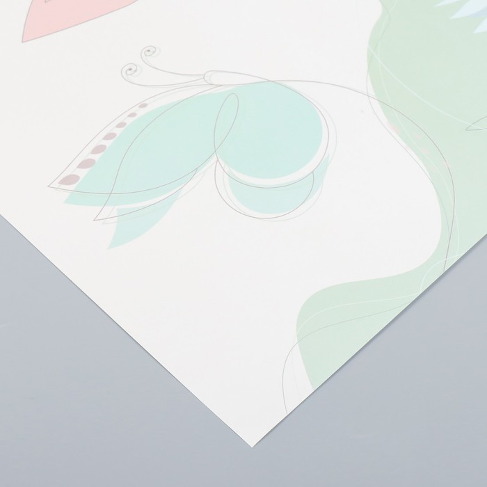 Бумага для скрапбукинга "Порхающие бабочки" плотность 180 гр 30,5х32 см