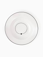 Тарелка суповая керамическая «С любовью», d=22.4 см, ручная работа