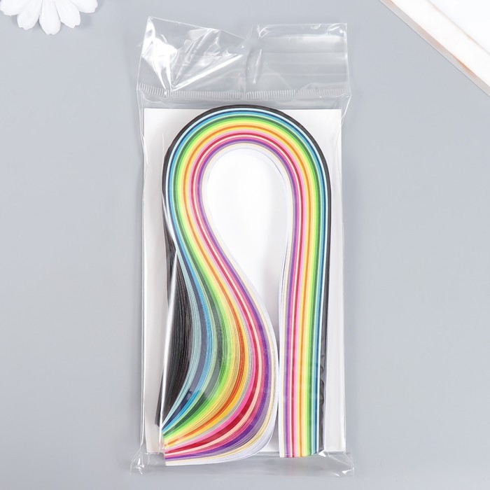 Полоски для квиллинга 260 полосок "Цветные" ширина 1,5 см длина 34 см