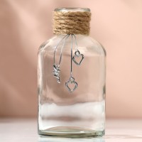 Ваза для цветов, прозрачная, 250 мл.