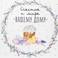 Полотенце Этель «Счастья и мира Вашему дому» 40×73 см, 100% хлопок, саржа 190 г/м²