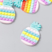 Декор для творчества резина "Ананасы" набор 15 шт МИКС 3,7х2,4 см