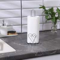 Держатель для бумажных полотенец Доляна «Сердце», 13×13×27 см, хром