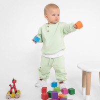 Толстовка детская MINAKU: Basic Line BABY, рост 86-92 см, шалфей